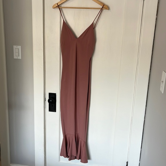 Pink/mauve body con midi dress - Picture 1 of 4